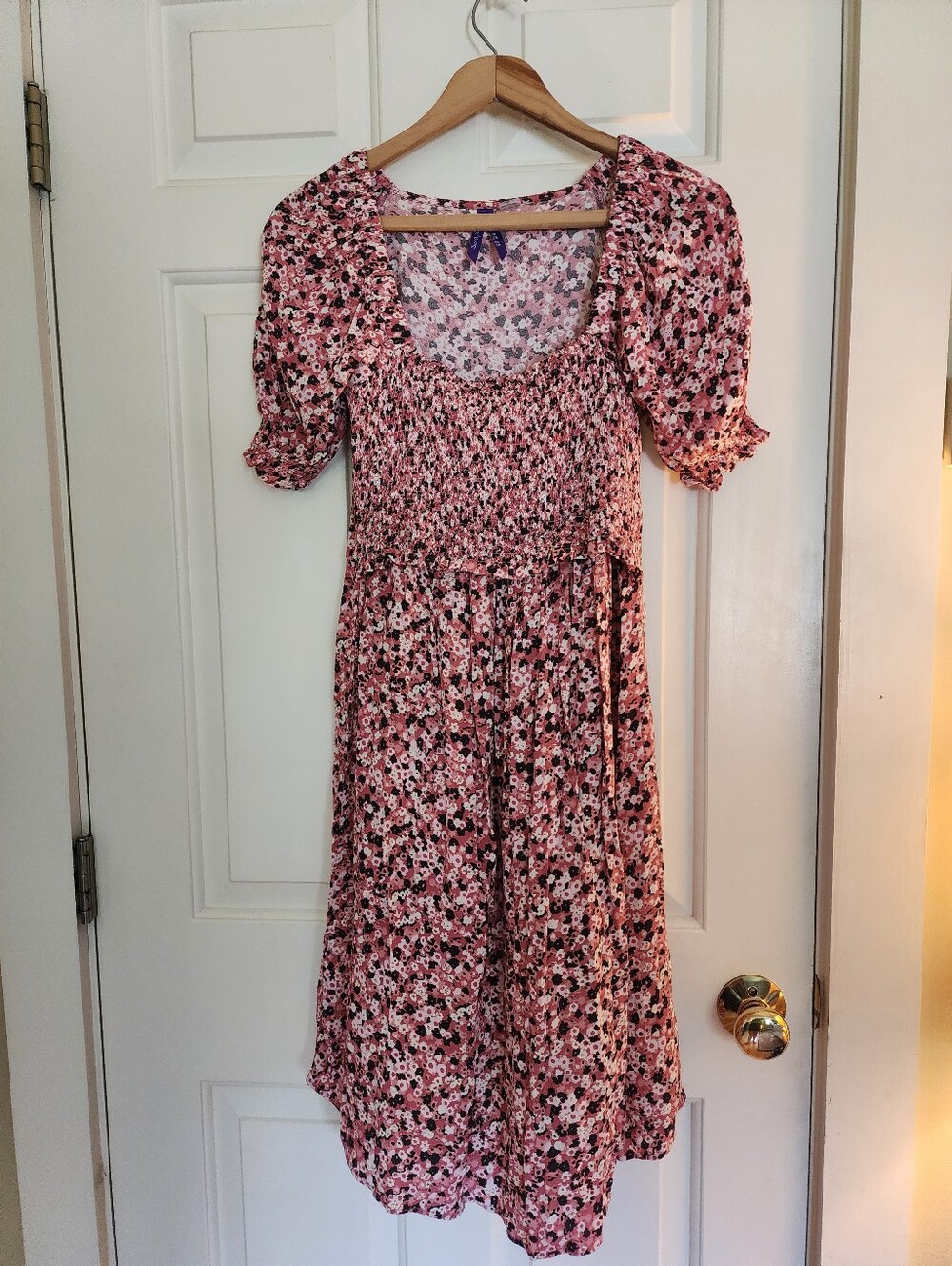 Seraphine Maternity Nursing Dress Pink Floral Size 4 Party Event Romantic